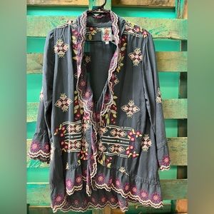 Johnny Was Embroidered Top XS